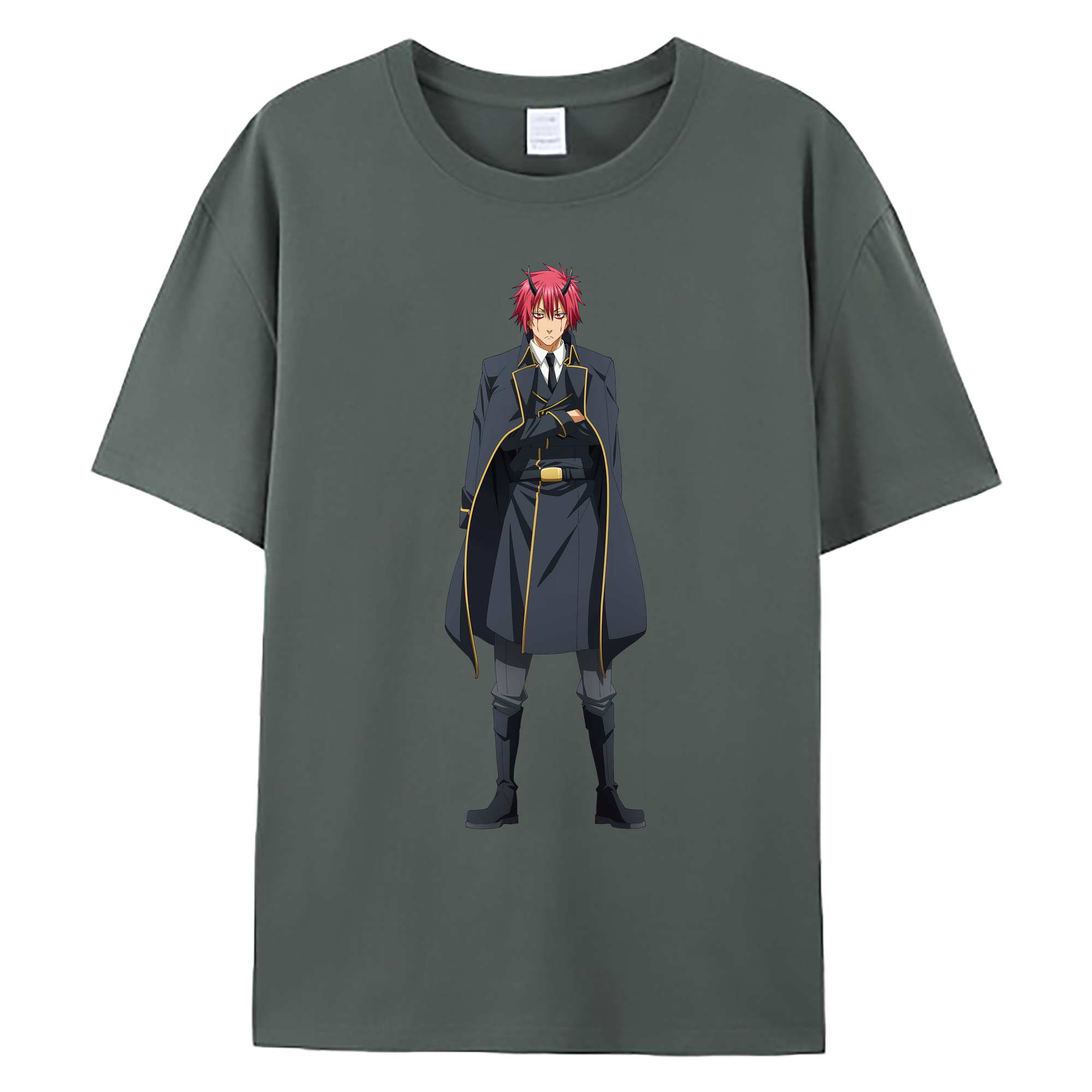 （画像用） 転スラ Regarding Reincarnated to Slime 綿100％ メンズ半袖Tシャツ｜肌触りやわらか＆通気性